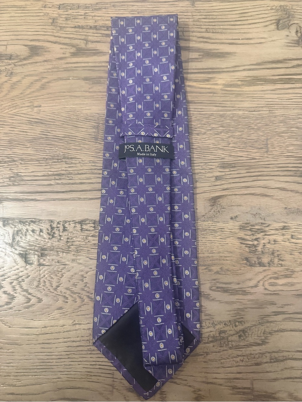Jos. A. Bank Purple Patterned Silk Tie